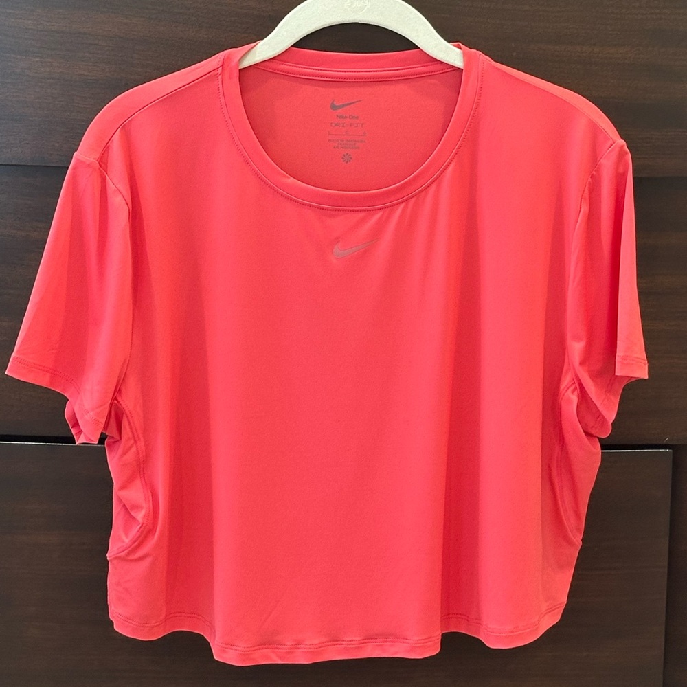 Nike One Classic Women’s Dri-FIT Cropped Top | L | Aster Pink (Coral-Pink)